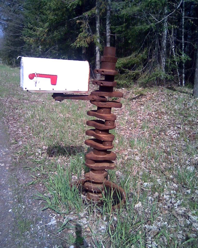 Crankshaft for a mailbox post. Slick 60's
